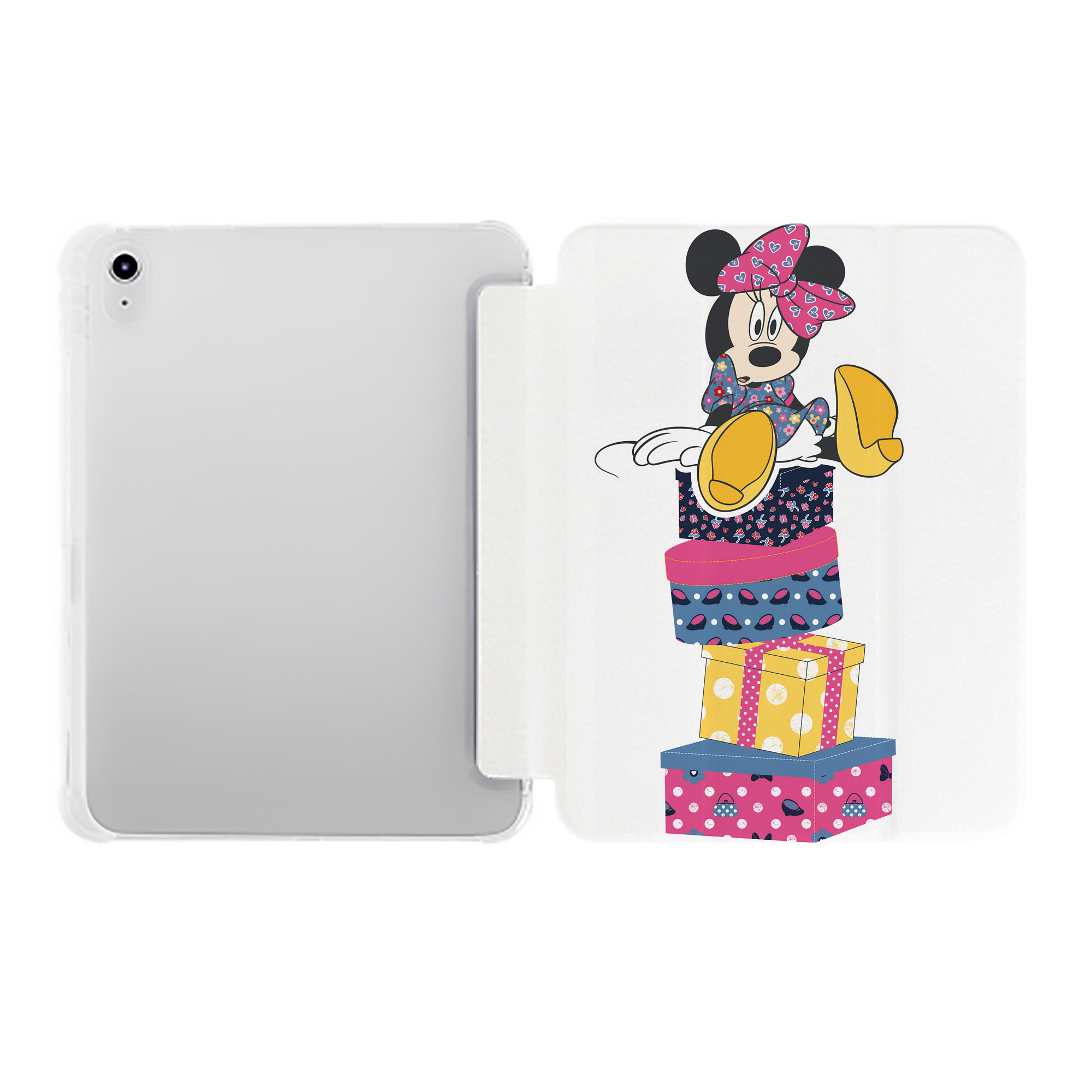 （画像用） ミッキーマウス Mickey Mouse IPad ケース ペン収納付き 三つ折りスタンド PUレザー×シリコン 対応機種9.5/10.5/10.9インチ
